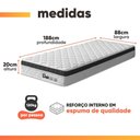 Ver imagem 4 de Cama Box Solteiro Espuma Ortopédica Onix D33 88x188x58cm Hellen - Suporta até 120 kg