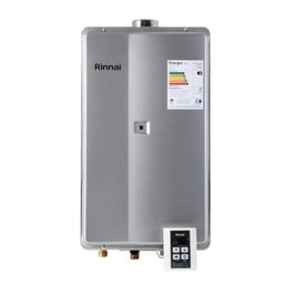 Aquecedor Rinnai 35 Litros 2802 Fec Gn Prata + Kit Ligação de 40cm - 2