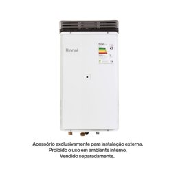 Aquecedor Rinnai 35 Litros 2802 Fec Gn Prata + Kit Ligação de 40cm - 4