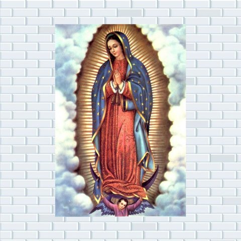 Placa Decorativa Mdf Nossa Senhora de Guadalupe Tamanho 20x27cm