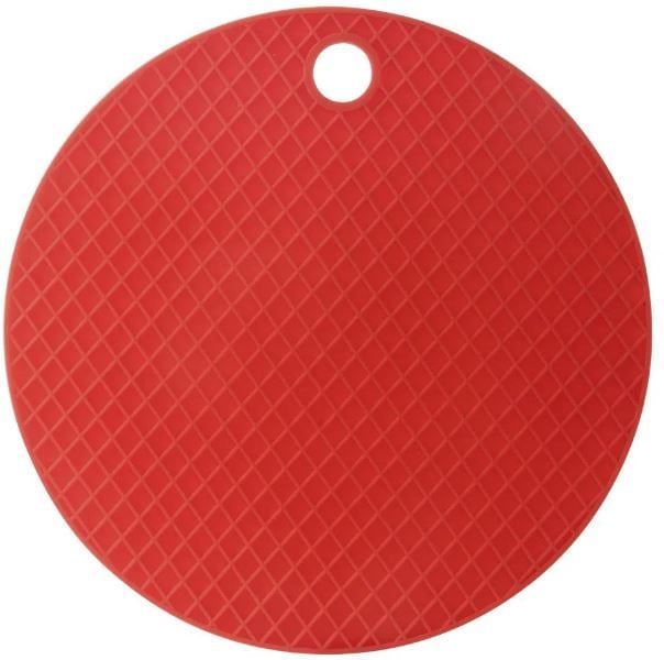 Descanso de Panela Redondo de Silicone Vermelho 20x20 Cm - Mimo Style - Sn1057