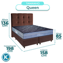 Ver imagem 3 de Kit Cabeceira + Cama Box + Colchão Queen Molas Ensacadas Petrus Paropas