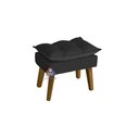 Ver imagem 3 de Kit 2 Poltronas Decorativas Opala e Puff Opala Suede Preta Su Decor