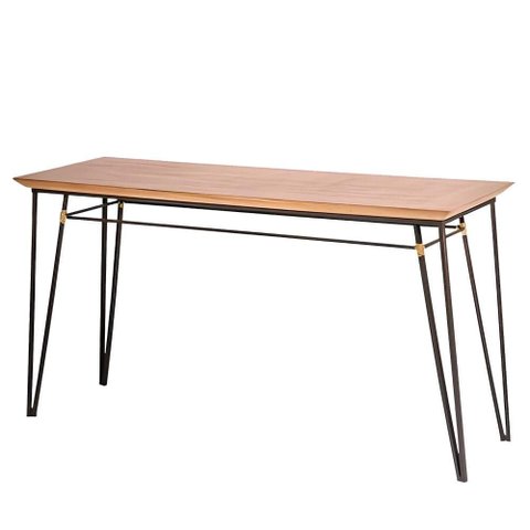 Aparador Luxor Tampo Mel Base de Aco Preta 145cm - 70585