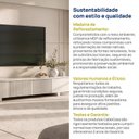 Ver mais imagens de Rack Ripado para TV até 75 Polegadas Planejado 180cm Aruá CabeCasa MadeiraOriginals Branco/Off-White