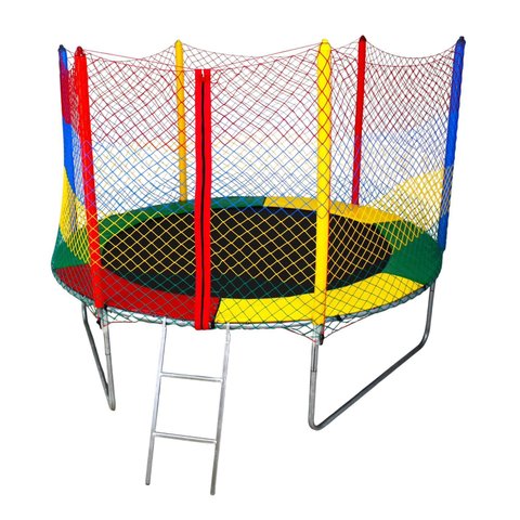 Cama Elástica Pula Pula 2,44 Fechamento Ziper Colorida 100% Nacional Suporta até 270kg