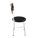 Ver imagem 5 de 2 Cadeiras Brancas para Cozinha Viena Cappuccino Premium:Preto