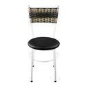 Ver imagem 3 de 2 Cadeiras Brancas para Cozinha Viena Cappuccino Premium:Preto