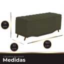 Ver imagem 2 de Calçadeira Baú Queen Estofada Maitê Veludo Chocolate