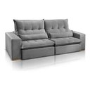 Ver imagem 1 de Sofá Everest Suede/corino:2,1m Cinza