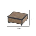 Ver imagem 3 de Caixa Decorativa em Metal e Couro Sintetico Preto e Marrom P