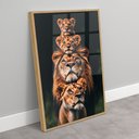 Ver imagem 2 de Quadro Decorativo Familia de Leão Leoa com Dois Filhotes Vertical Sala Quarto Casa Escritório