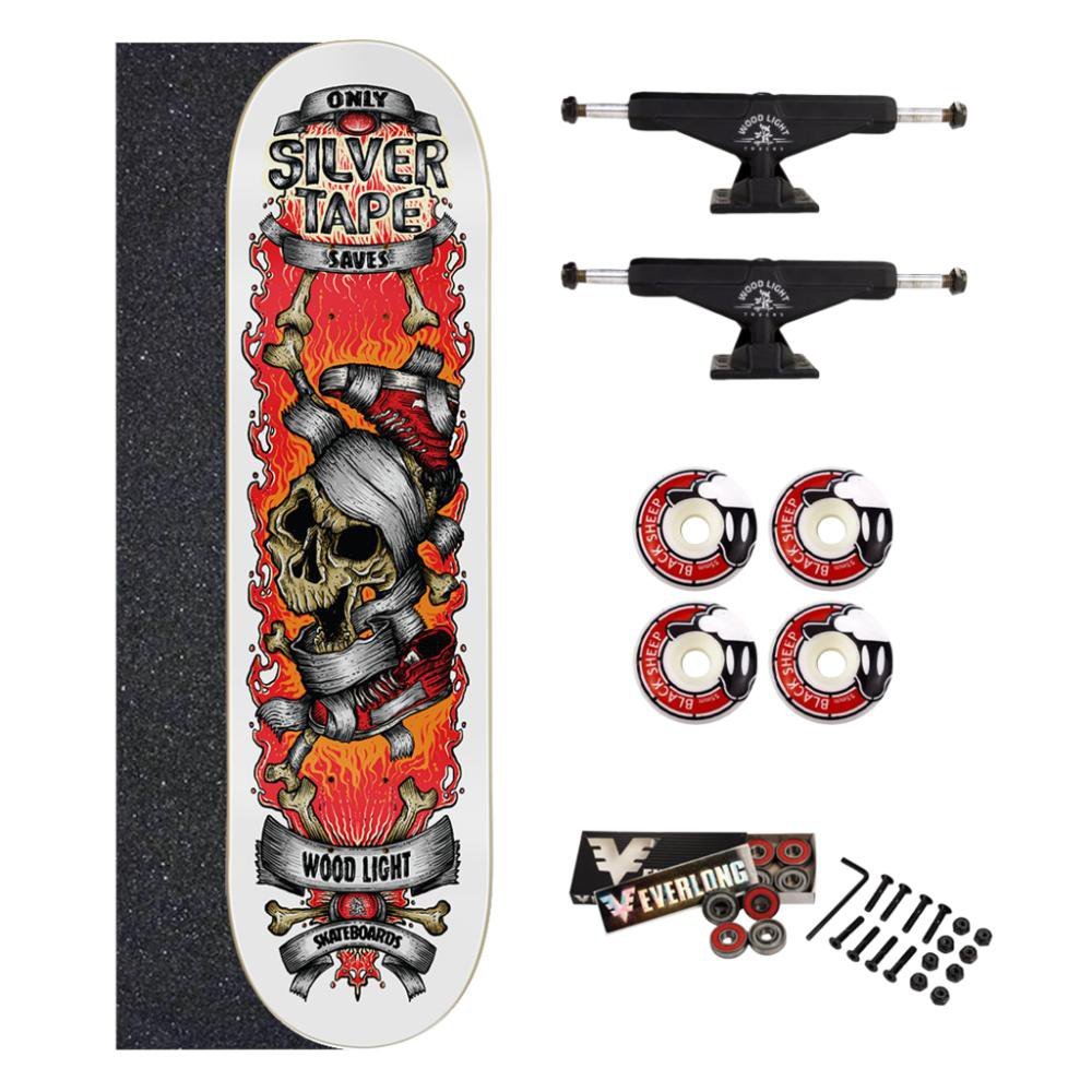 Skate Amador Wood Light New School Silver Tape