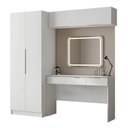 Ver imagem 2 de Conjunto Quarto 1 Penteadeira 2 Aéreos 1 Guarda-Roupa 2 Portas Neo Branco Madesa