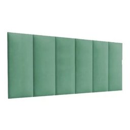 Cabeceira Cama Box Módulo Estofado 60x20 Suede Verde Menta - 2