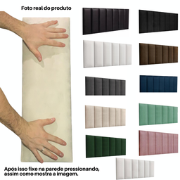 Cabeceira Cama Box Módulo Estofado 60x20 Suede Verde Menta - 5
