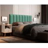 Cabeceira Cama Box Módulo Estofado 60x20 Suede Verde Menta - 1