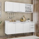 Ver imagem 2 de Armário de Cozinha com Tampo Cp10 180cm Pérola Branco Z34 - Mpozenato