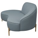 Ver imagem 6 de Sofá Curvo 2 Lugares 150cm Braço Esq. Thommy Pés Ouro Bouclé Azul Claro - Nexta Casa