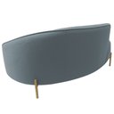 Ver imagem 7 de Sofá Curvo 2 Lugares 150cm Braço Esq. Thommy Pés Ouro Bouclé Azul Claro - Nexta Casa