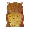 Mini Coruja de Madeira Suar Pintada 10cm - 2