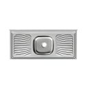 Ver imagem 1 de Pia de Cozinha 55x120cm com Cuba Central 100% Inox Embutida: Inox