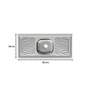 Ver imagem 2 de Pia de Cozinha 55x120cm com Cuba Central 100% Inox Embutida: Inox