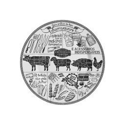 Prato de Sobremesa Avulso Churrasco 3 Ø21cm - 1