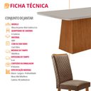 Ver imagem 7 de Mesa de Jantar Aida 180cm Tampo MDF e Vidro Canto Copo com 6 Cadeiras Lira Moderna