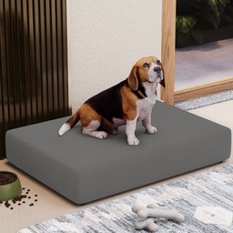 Puff Pet Cama Estofada para Cachorro Marley L02 Suede Cinza - Inoviza - 2