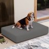 Puff Pet Cama Estofada para Cachorro Marley L02 Suede Cinza - Inoviza - 2