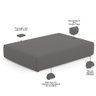 Puff Pet Cama Estofada para Cachorro Marley L02 Suede Cinza - Inoviza - 4