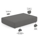 Ver imagem 4 de Puff Pet Cama Estofada para Cachorro Marley L02 Suede Cinza - Inoviza