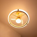 Ver imagem 4 de Plafon Air Luxxi Led Multicor C/ Ventilador 80w + Controle Opus St2915 - Dourado