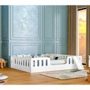 Ver imagem 1 de Cama Intanfil Helo Montessoriana Casal Branca Com Escorregador - Divaloto - Cor: Branco