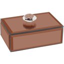 Ver imagem 1 de Porta Joias Caixa Organizador Espelhado Mdf 3x6x10cm Bronze Decorativo