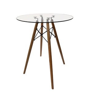 Mesa Bistro bar Redonda Vidro 70cm Temperado Eiffel Charles Eames