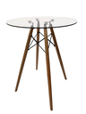 Ver imagem 1 de Mesa Bistro bar Redonda Vidro 70cm Temperado Eiffel Charles Eames
