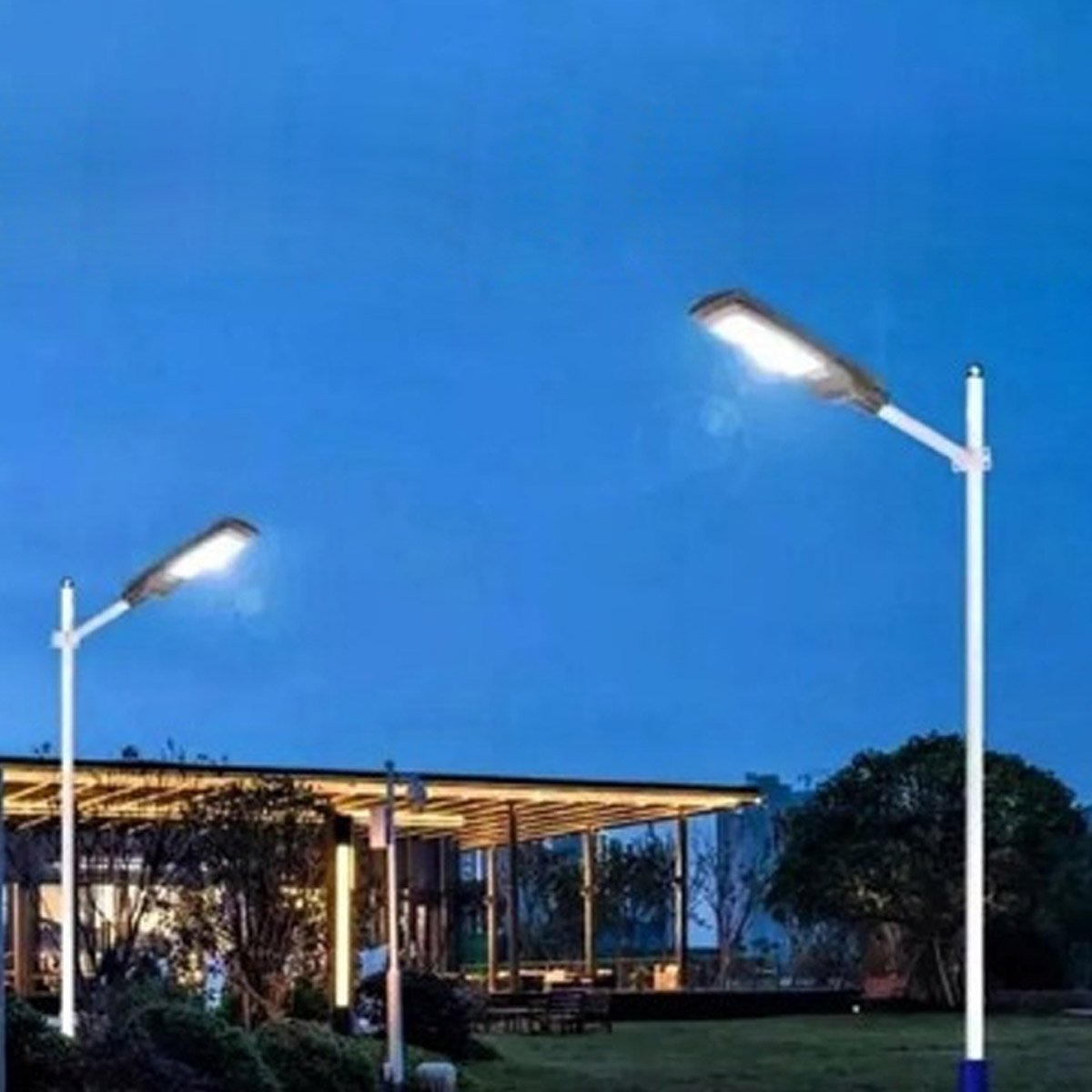 Luminaria Solar 600w Refletor Led Sensor Movimento Presença Poste Holofote Iluminaçao Publica Contro - 2