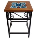 Ver imagem 5 de Banco de Ferro e Madeira Rústico com Ladrilho Hidráulico Azulejo Ladrilho A2