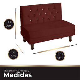 Canto Italy Confortável para Apartamento Cozinha e Restaurantes Suede Marsala - 6