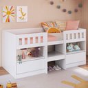 Ver imagem 6 de Cama de Solteiro Alta com 2 Portas para Colchão 188x78cm Multimóveis Cr40150 Branco