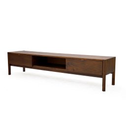 Rack de Madeira 2 Portas 1 Nicho Brut - Iaza Moveis - 2