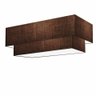 Plafon Duplo Retangular Vivare Md-3072 Cúpula em Tecido 99x40cm x 80x30cm - Bivolt - Café - Bivolt - 1
