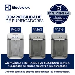 Refil Longa Duração para Filtro de Água Pa21g Pa26g Pa31g Original Electrolux 41033753 - 7