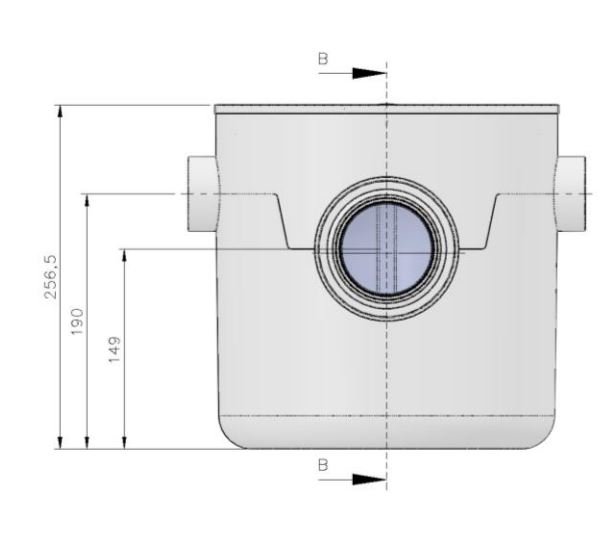 Caixa Sifonada 250x250x75/100 Redonda Com Tampa e Cesto Herc - 2