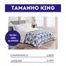 Coberdron King Pele De Carneiro Estampado Azul Algodão Prime - 2