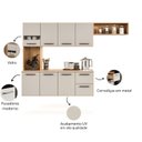 Ver imagem 7 de Armário de Cozinha Suspenso 180cm com 7 Portas e 2 Gavetas Juliana Damasco e Off White