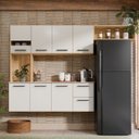 Ver imagem 5 de Armário de Cozinha Suspenso 180cm com 7 Portas e 2 Gavetas Juliana Damasco e Off White
