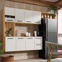 Ver imagem 1 de Armário de Cozinha Suspenso 180cm com 7 Portas e 2 Gavetas Juliana Damasco e Off White